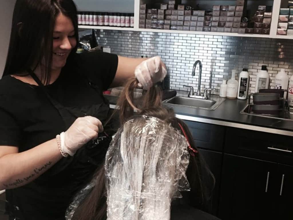 Women Is Doing Hair Treatment